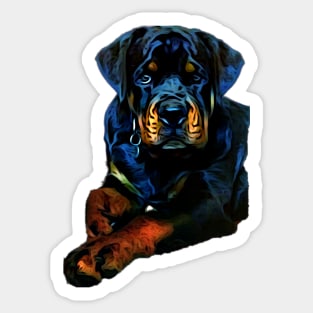 Rottweiler best dog ever Sticker